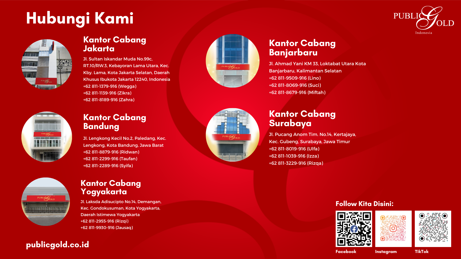 KANTOR CABANG PUBLIC GOLD INDONESIA
