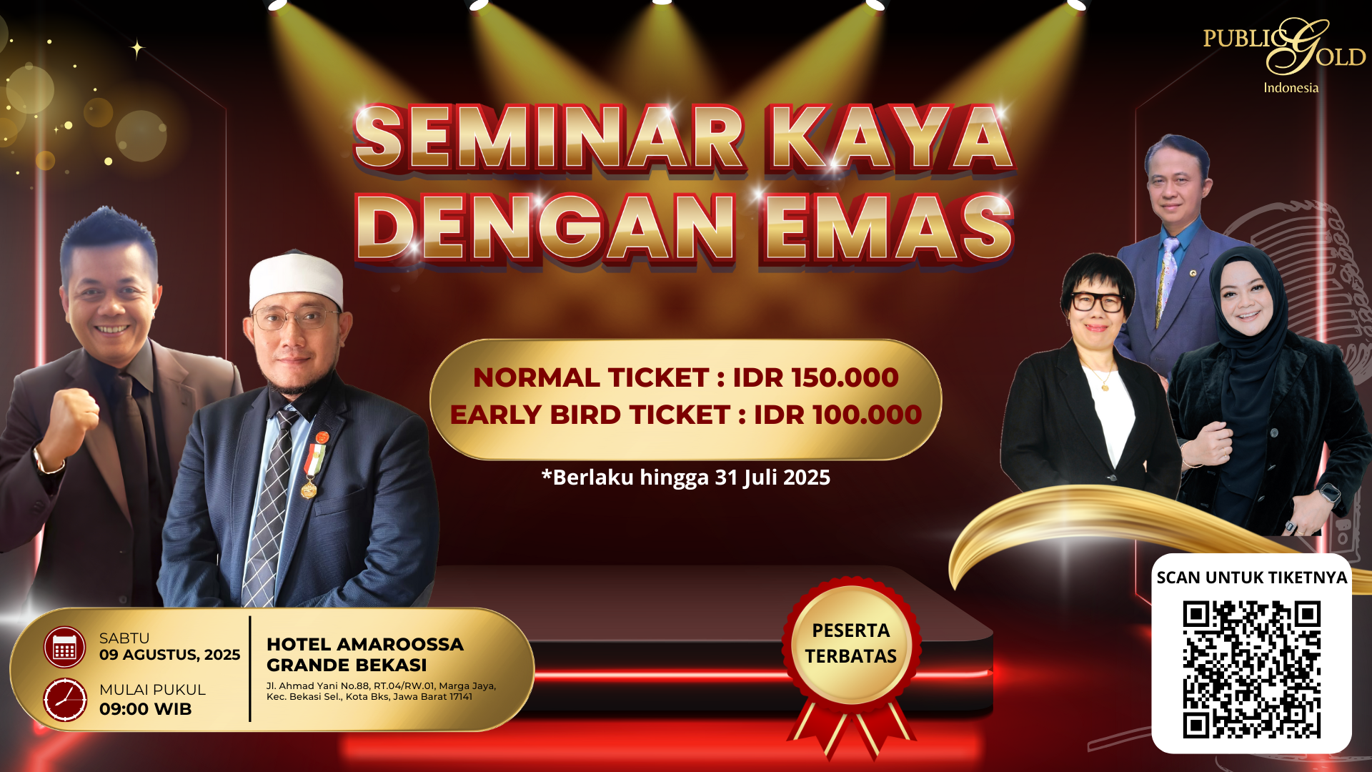 SEMINAR KAYA DENGAN EMAS BEKASI AGUSTUS 2025