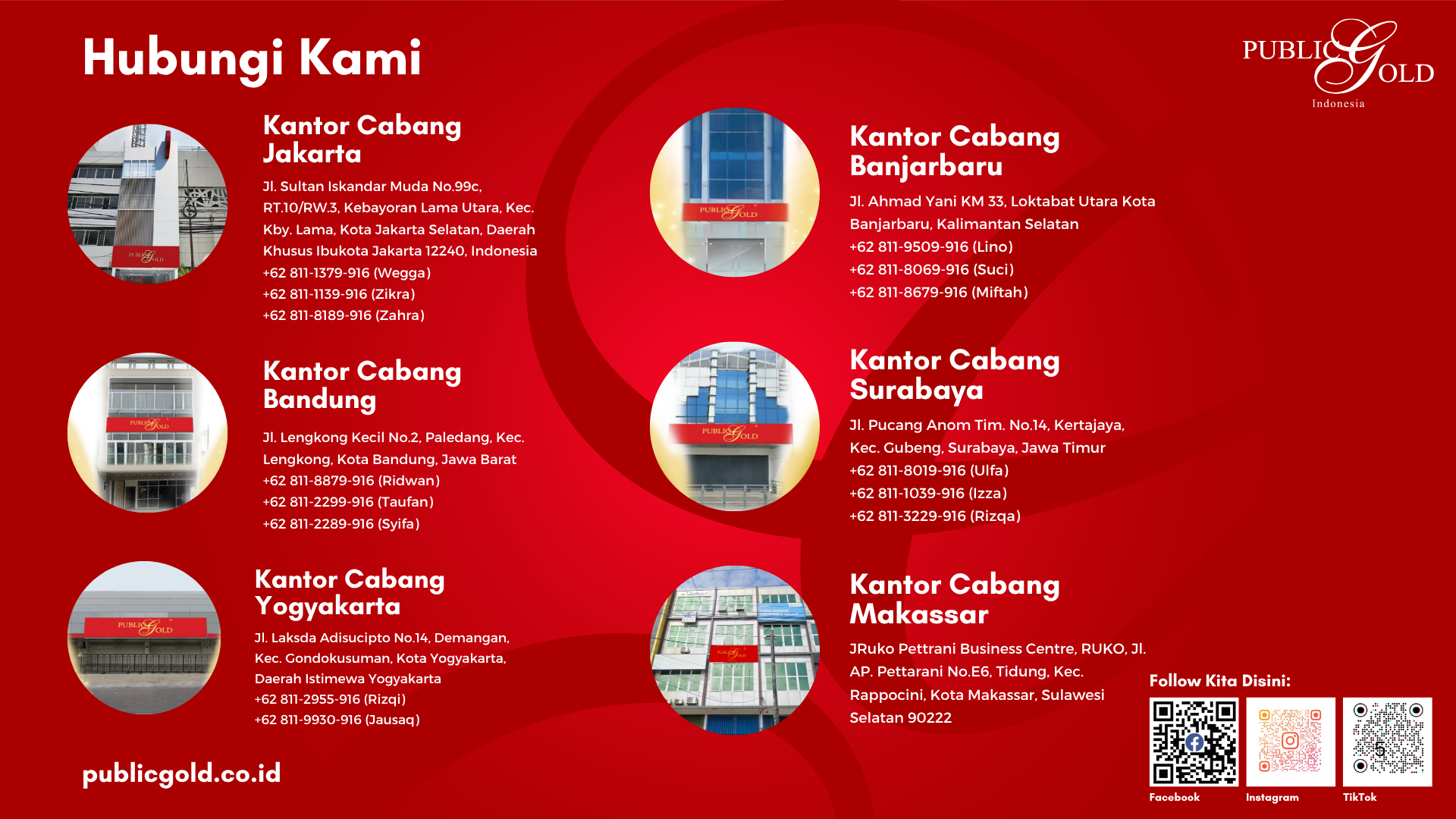 KANTOR CABANG PUBLIC GOLD INDONESIA