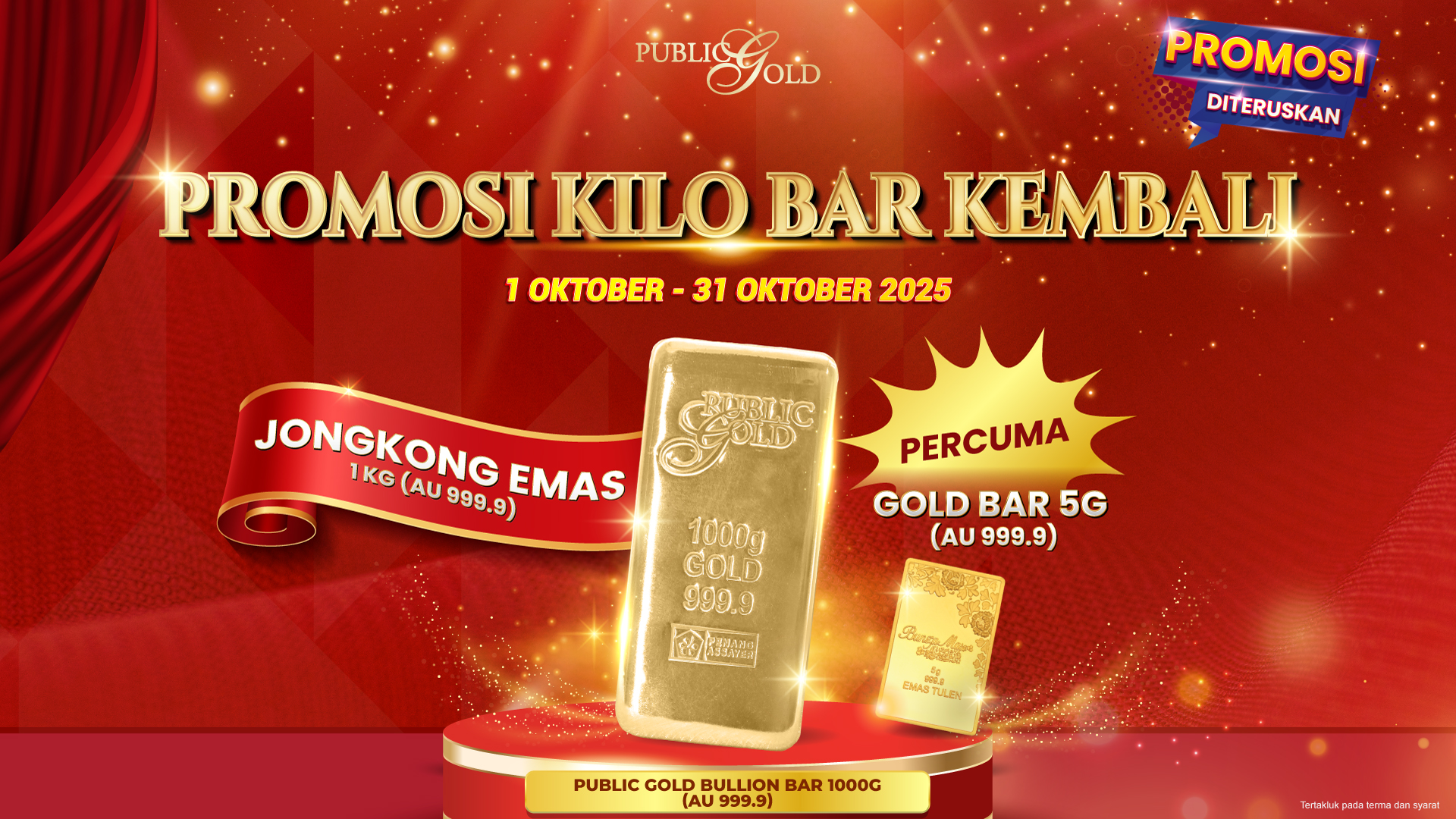 Beli 1kg jongkong emas, PERCUMA 5g Gold Bar BungaMas!
