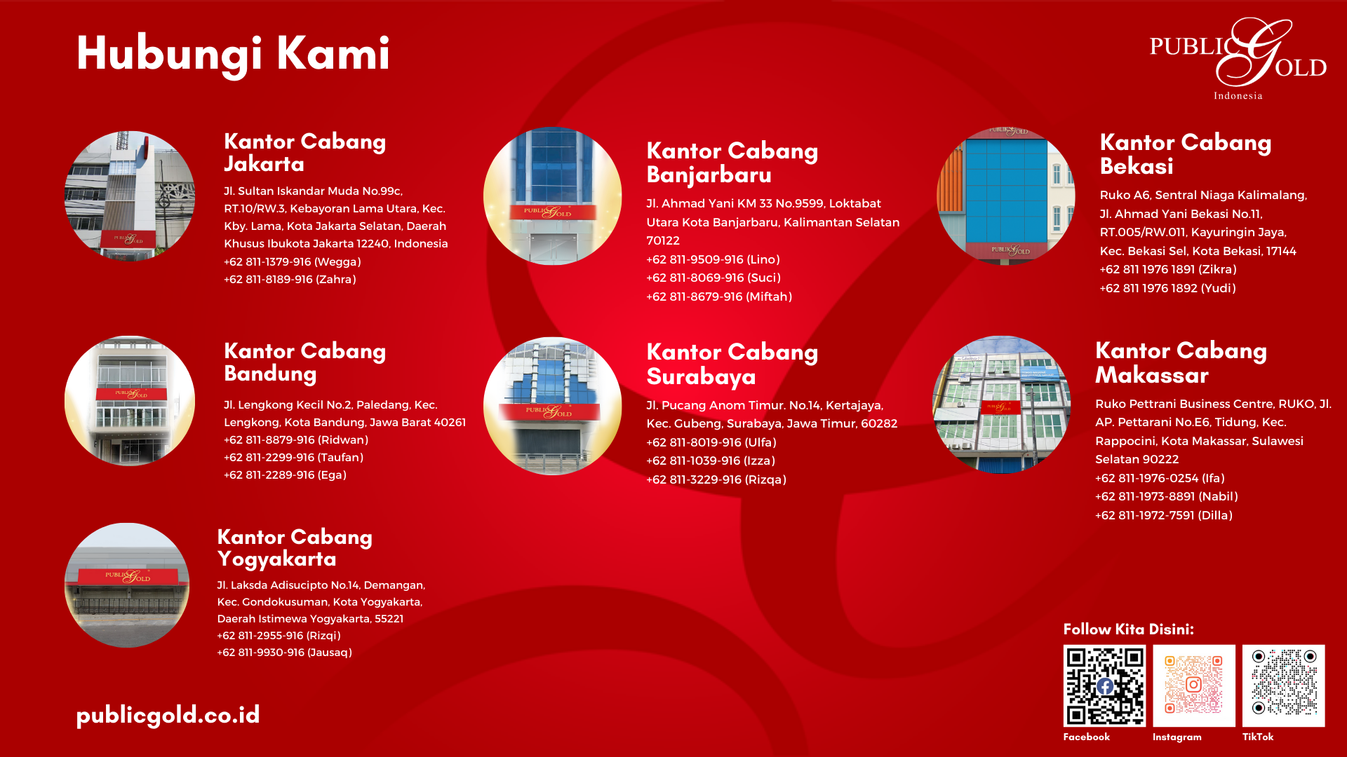 KANTOR CABANG PUBLIC GOLD INDONESIA