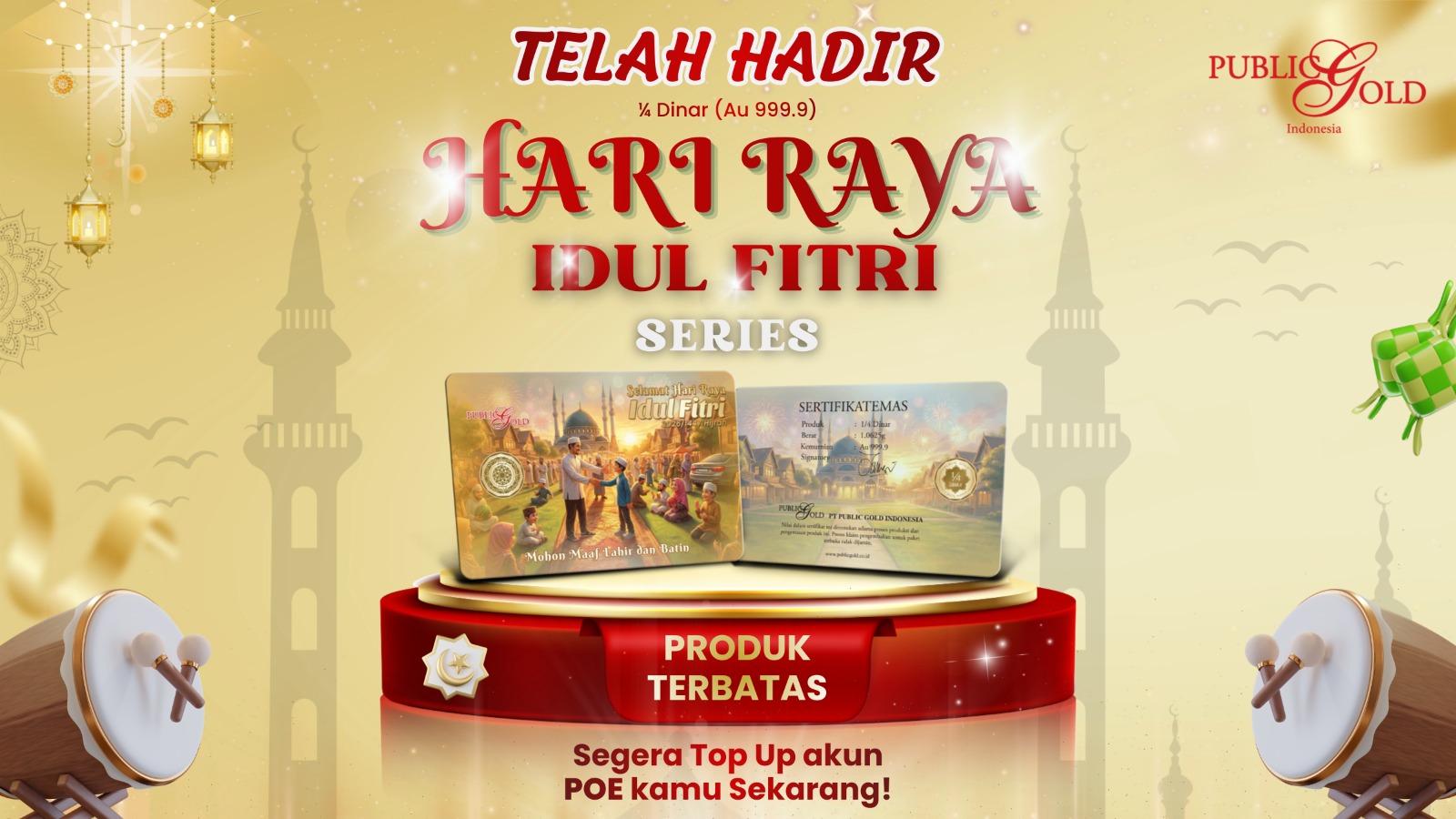 PUBLIC GOLD 1/4 DINAR - RAYA 2026