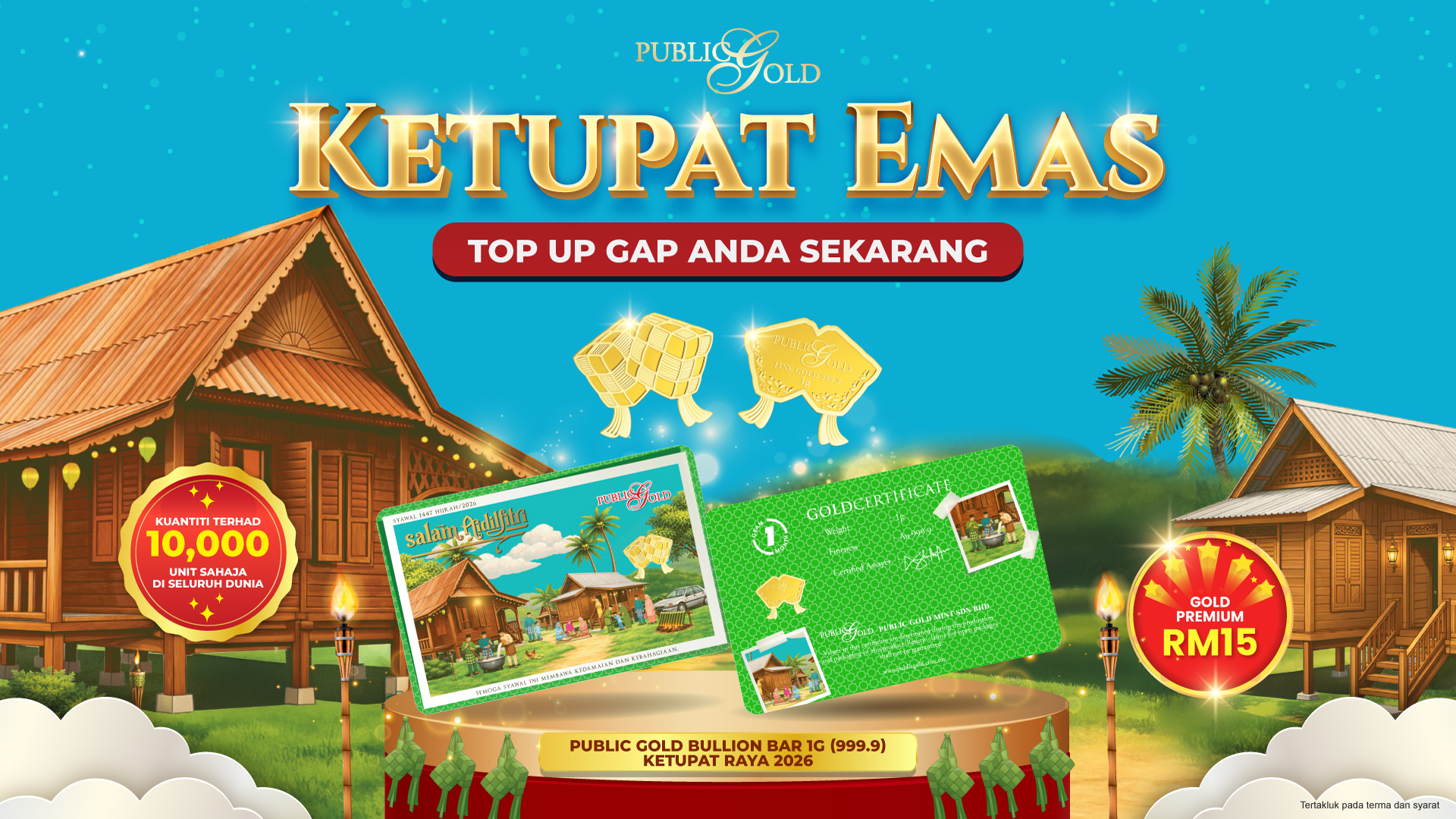 Public Gold Bullion Bar 1g (999.9) - Ketupat Raya 2026