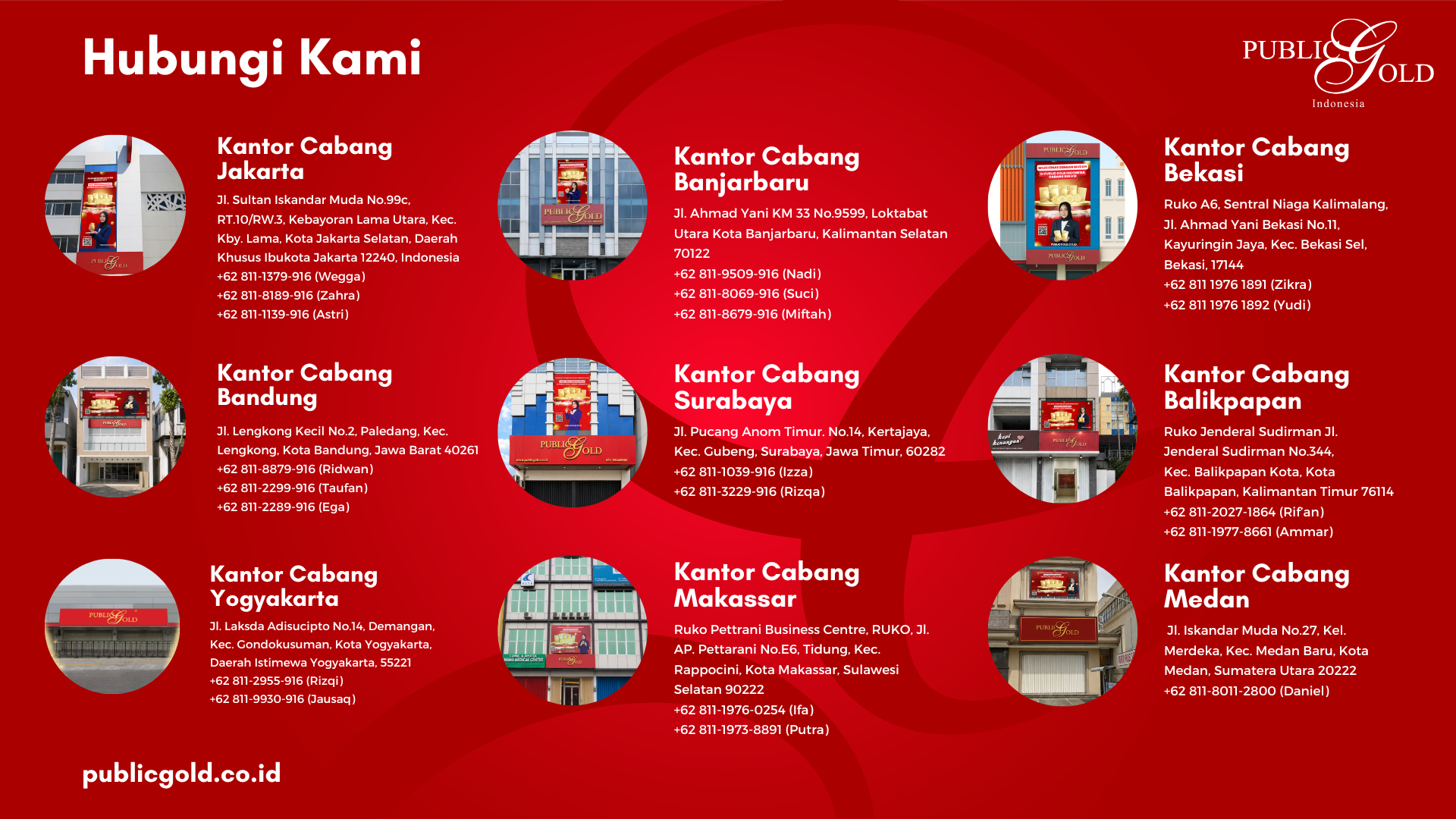 KANTOR CABANG PUBLIC GOLD INDONESIA