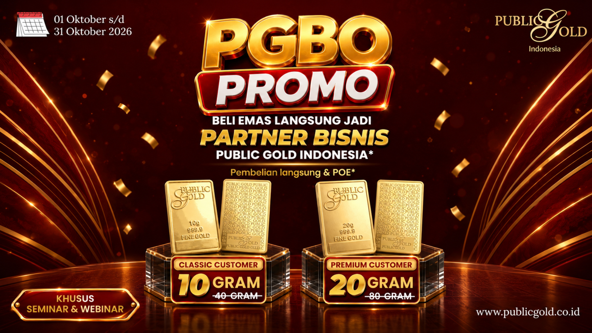 PROMO PGBO KHUSUS SEMINAR DAN WEBINAR OKTOBER 2026